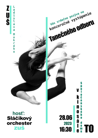 Koncoročné vystúpenie tanečného odboru.